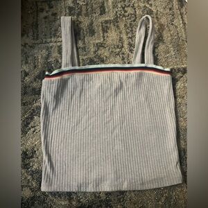 ❤️‍🔥BOGO FREE Forever21 Soft Pastel Blue Ribbed Square Neck Tank Top